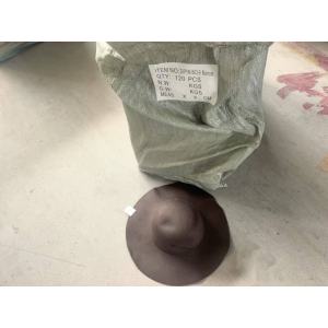 ZAPYM-B03-9 MARRON*CX120 CHAPÉU COM ABA E COPA